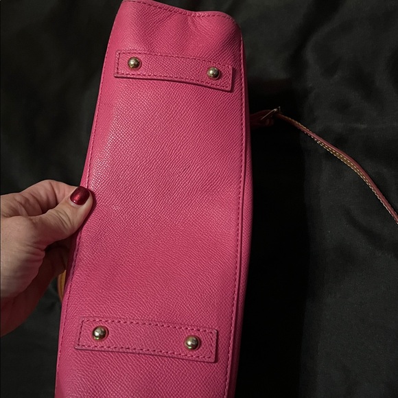 Dooney & Bourke Pink Janine Leather Top Handle and Crossbody Strap Purse - Picture 4 of 13